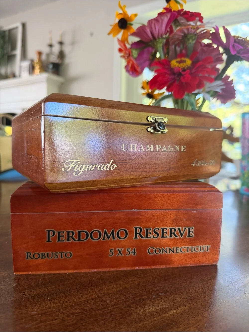 Cigar Boxes to up cycle  10th Anniversary Decorative Wood Boxes set of 2